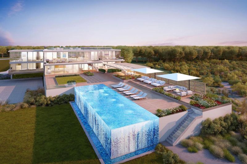 Hampton’s 45 million dream home comes with a swanky transparent pool
