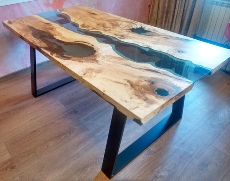 7 Live edge river table Blue Valley