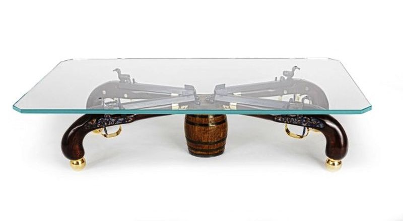 Hand-built gun coffee table