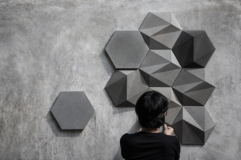 25 Geometric Home Décor Ideas You Will Love Geometric Concrete Wall