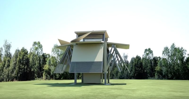 treehouse transforms into a modern home within eight seconds