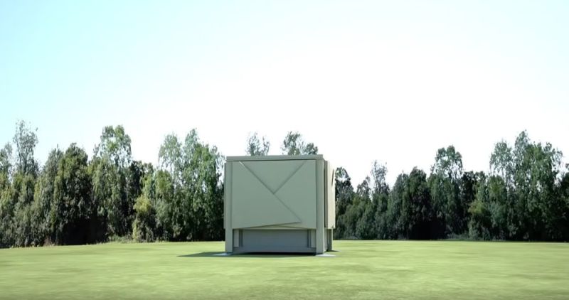 mobile treehouse transforms into a modern home within eight seconds