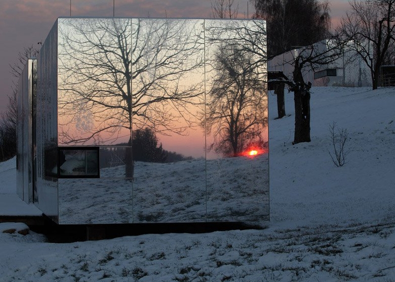These Mirror Cabins Blend into the Surrounding Landscape to go Invisible