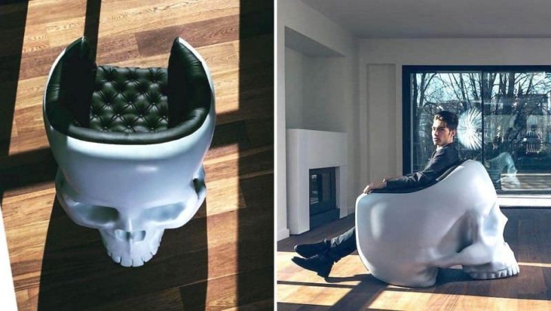 Giant Skull Armchair by Gregory Besson