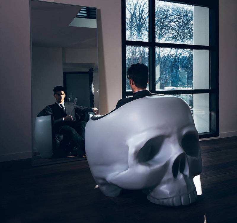 Giant Skull Armchair by Gregory Besson