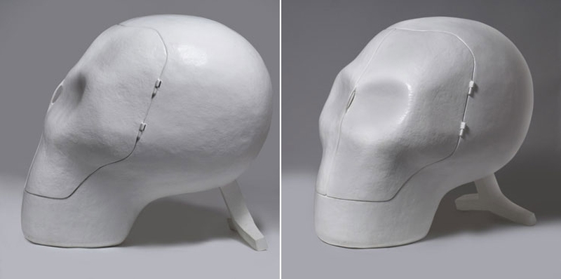 Sensory Deprivation skull cabin by Atelier Van Leishout