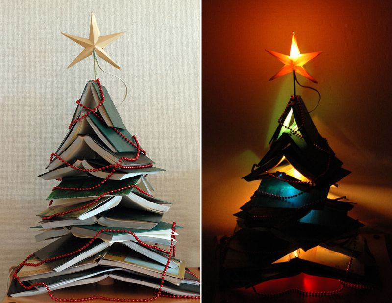 Books Christmas tree