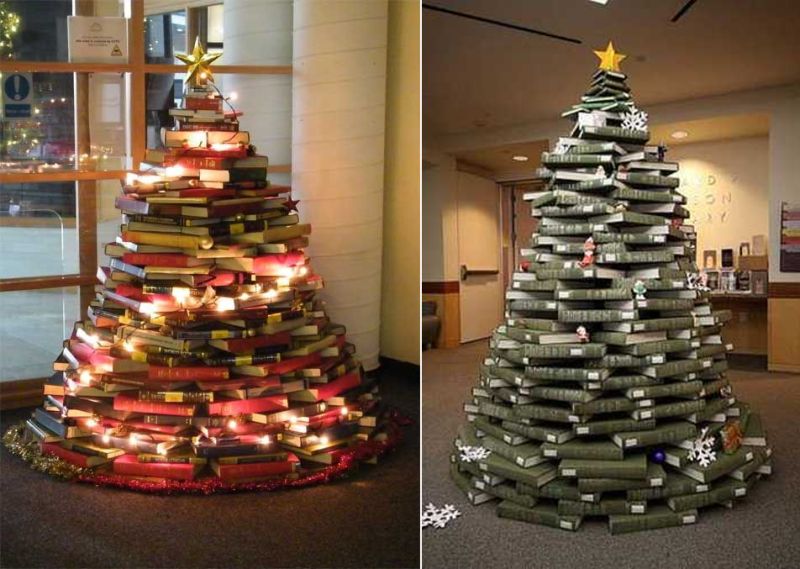 Christmas tree alternative book tree-5