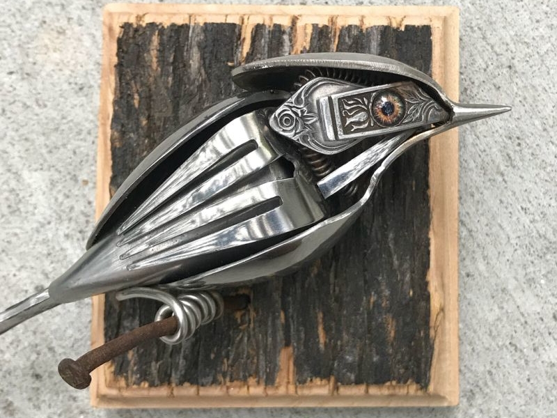 Matt Wilson turns old cutlery into unique metal sculptures