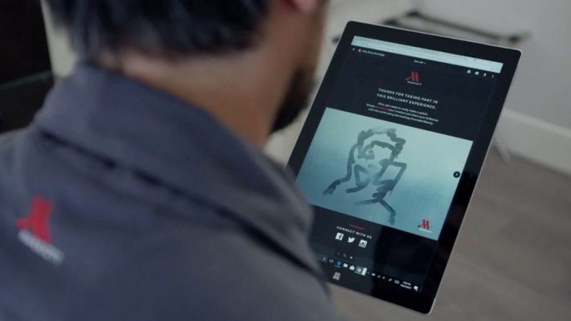 Touchscreen Shower Doors At Marriot Double As Digital Canvas