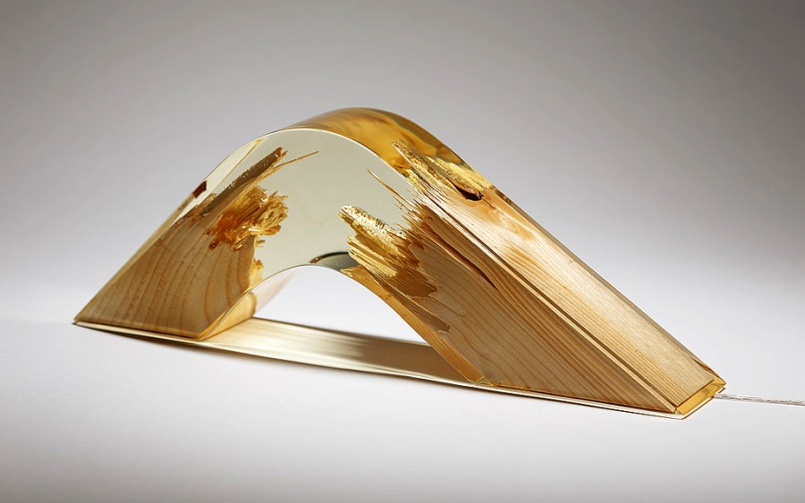 wood and resin lamps