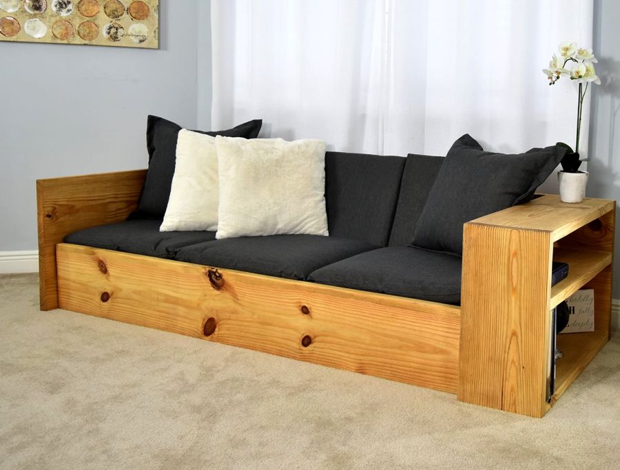 single wooden sofa bed