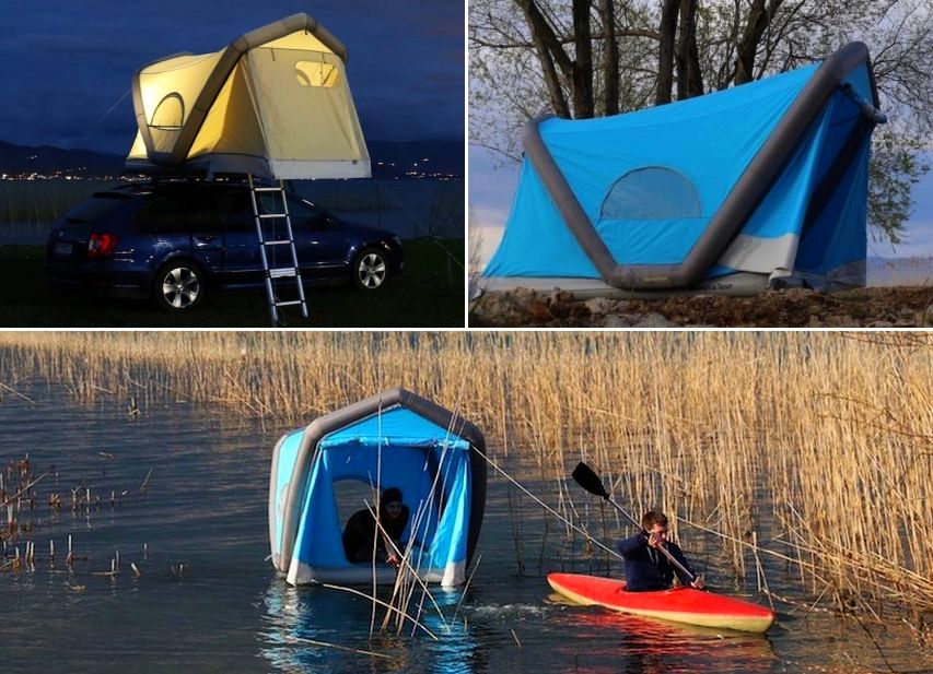 pool float with roof