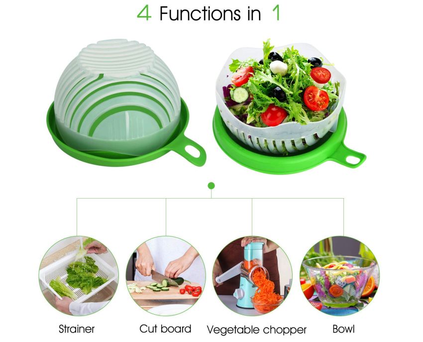 WEBSUN Salad Cutter Bowl - Gifts for her