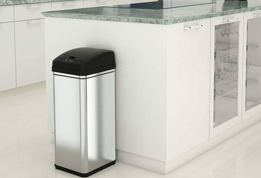 iTouchless automatic trash can