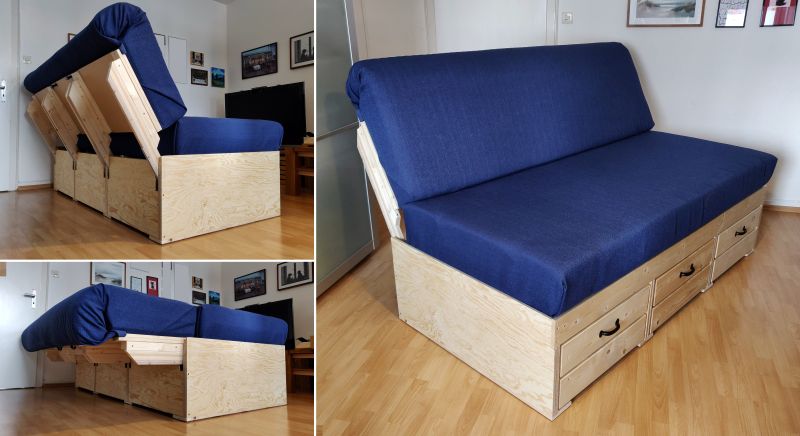 bed to sofa diy