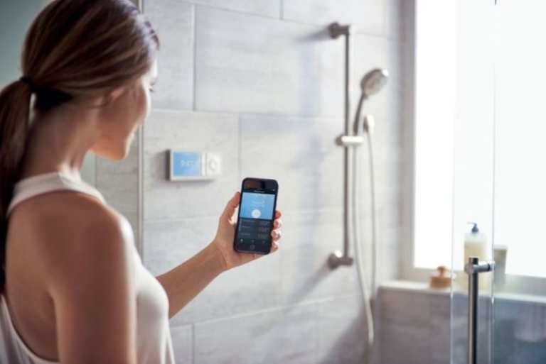 U by Moen Shower Works with Amazon Alexa, Google Assistant and Siri