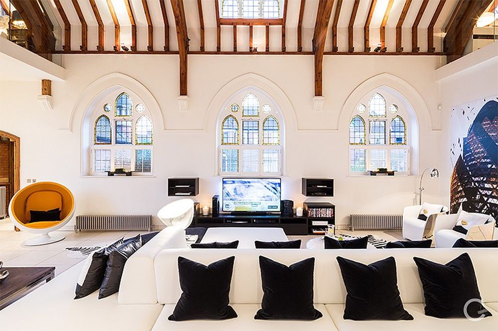 Church converted into luxury apartment with amazing interiors Homecrux