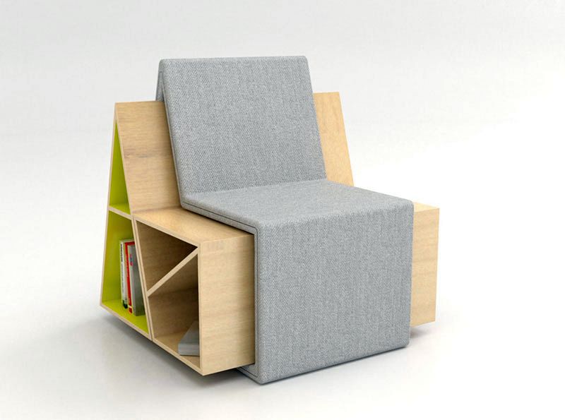 Domus Bookshelf Chair Design by Andrea Mangano