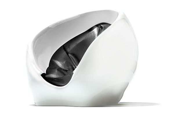 ESCAPsulE chair provides privacy by virtue of its cocoon-like form
