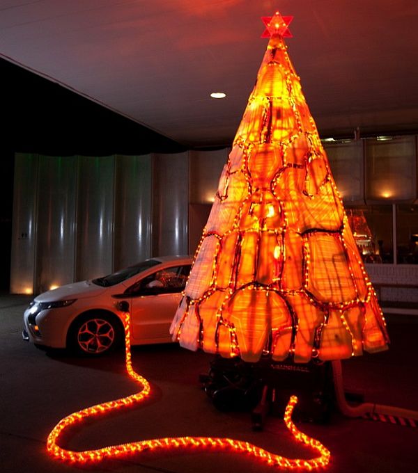 Electric Christmas Tree is Made from Recycled Chevy Volt Parts