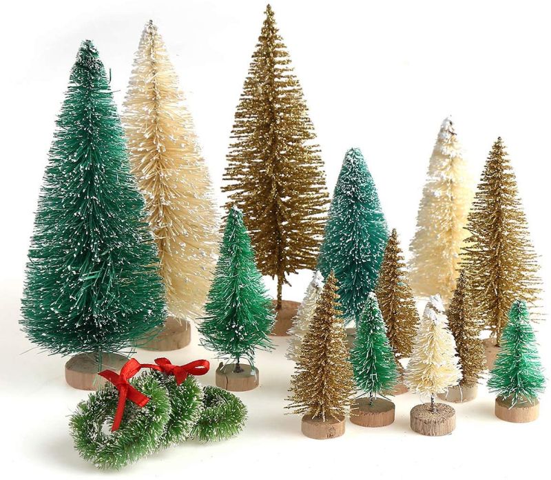 Frosted tabletop Christmas tree