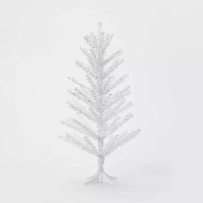 White tabletop Christmas tree
