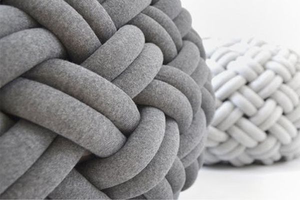 Knotty floor cushions by Kumeko