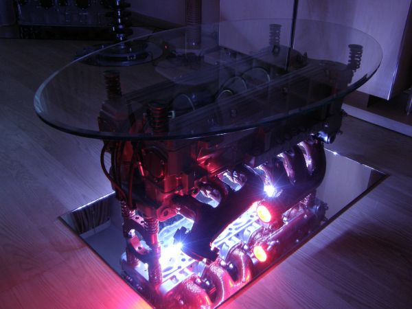 Top Gear engine coffee table 