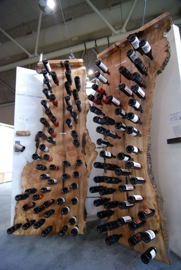 A natural wine rack
