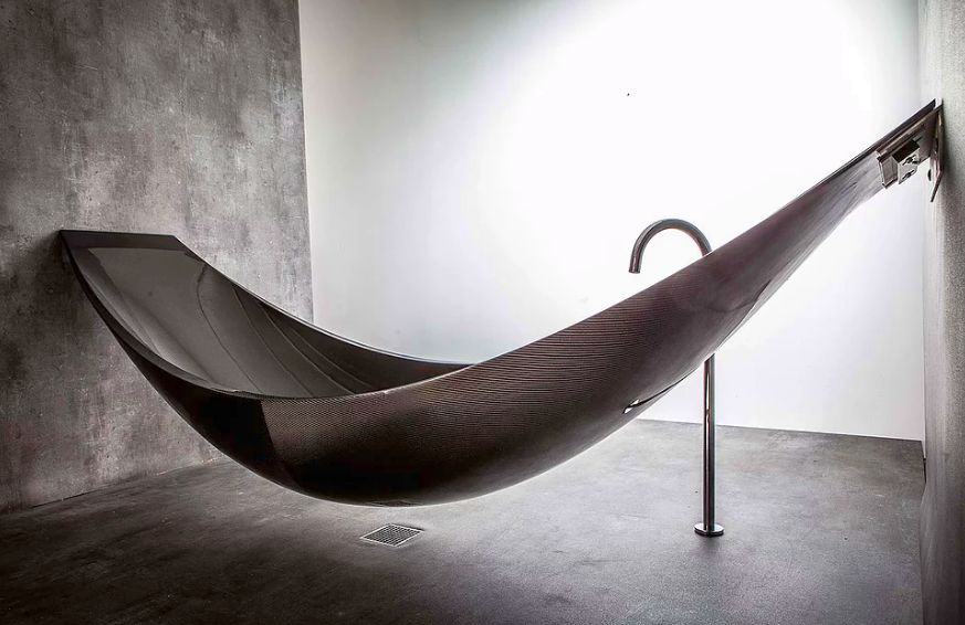 Carbon Fiber Hammock Bathtub by Splinter Works