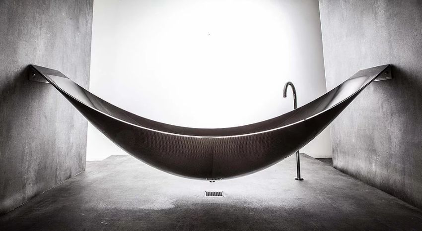 Carbon Fiber Hammock Bathtub by Splinter Works