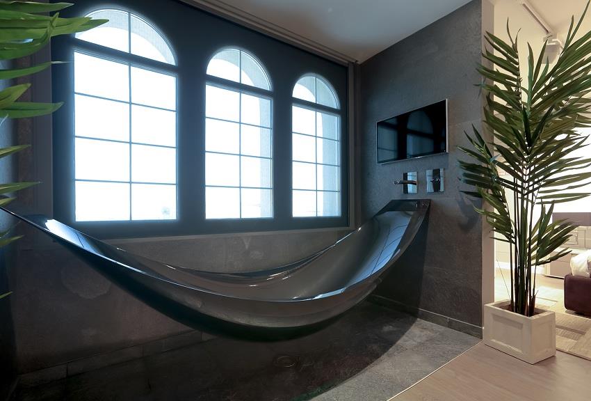 Carbon Fiber Hammock Bathtub by Splinter Works