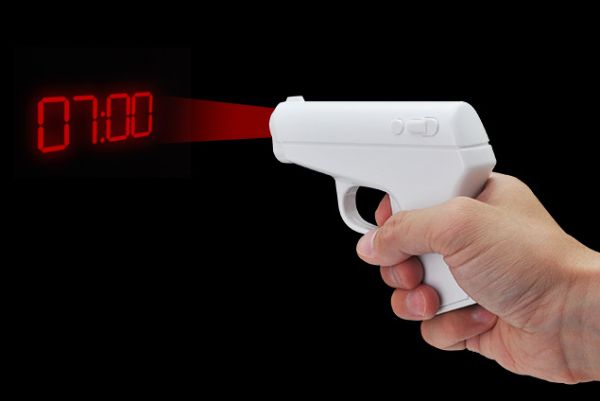 Japanese pistol alarm clock