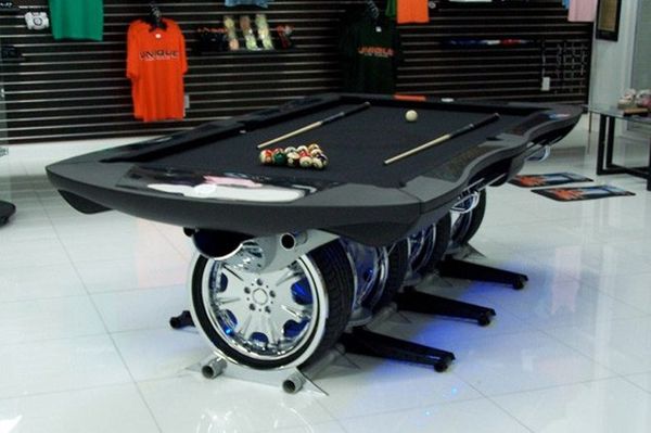 Unique Autosports Pool Table by Hurricane Custom Billiards