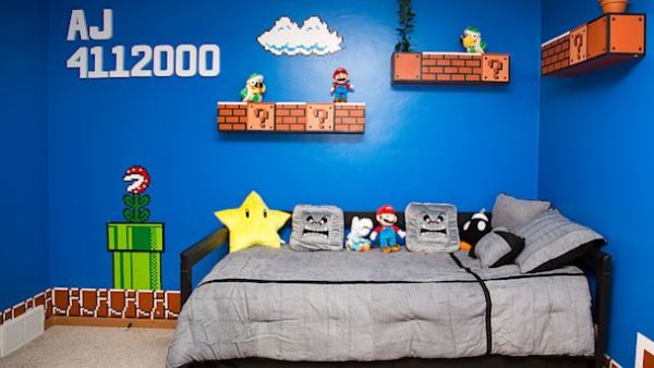 Mario themed bedroom 