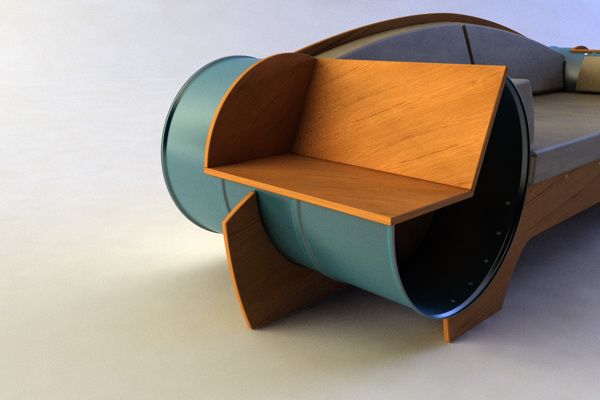 Barrel Couch by Vladimir Kevreshan