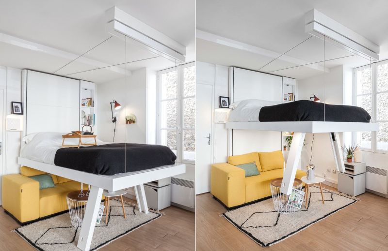 5 Best Retractable Ceiling Beds One Room Twice The Space