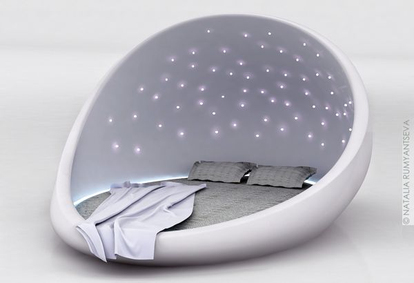 Cosmos Bed By Natalia Rumyantseva Lets You Sleep Amid Stars Homecrux Futuristic Cosmos Bed
