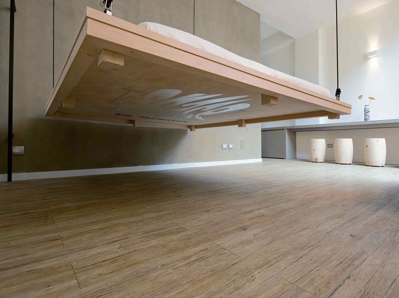 Custom ceiling bed by Renato Arrigo