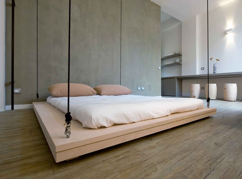 Custom ceiling bed by Renato Arrigo