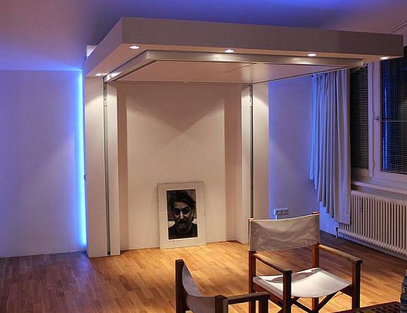 LiftBed retractable ceiling bed from Fabconcept