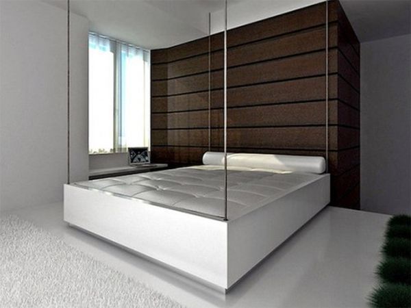 Retractable ceiling bed