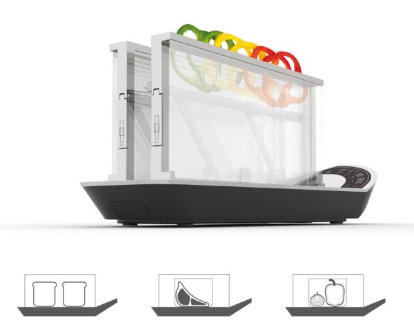 Noun glass toaster by Bugatti Casa Bugatti Noun transparent Toaster