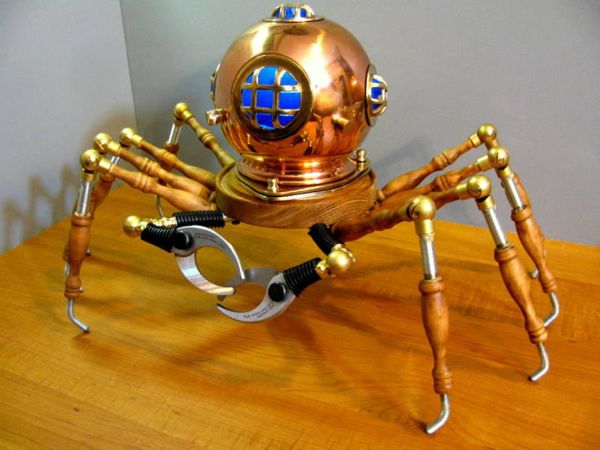 Steampunk Table Lamp Homecrux Steampunk Crabby Diver Light Reflects Colorful According To Your Mood