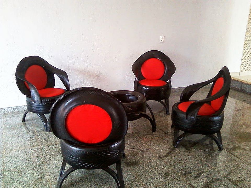 Recycled Car Tires Turned Into Comfortable Sofas By Claudio Mota
