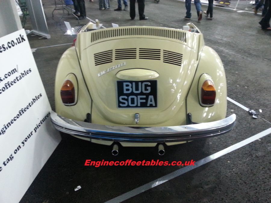 Designer Makes Sofa And Coffee Table Using Parts Of Vw Beetle