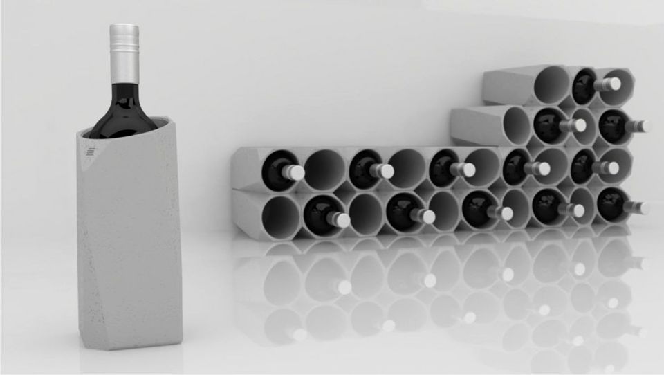 Corvi Concrete Wine Cooler by Francisco Corvi