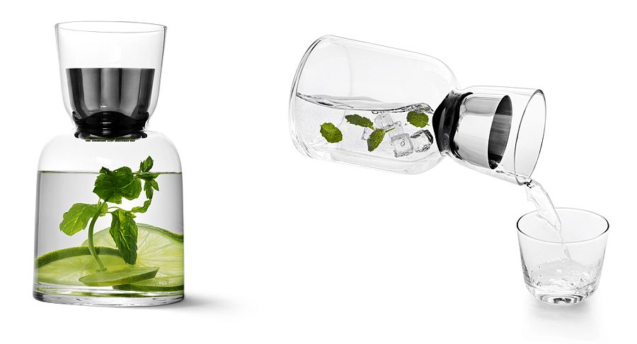 prevents ice and garnish to splash into glass