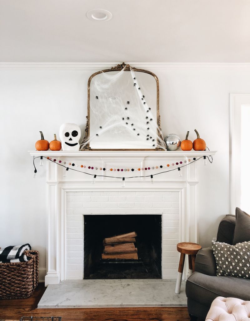 Be creative to decorate fireplace mantel